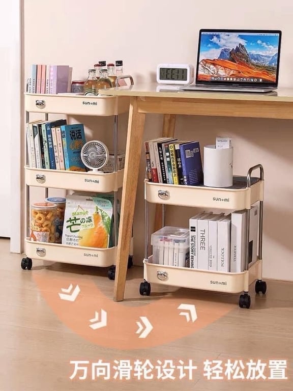 KỆ ĐẨY 3 TẦNG CAO CẤP _ KỆ SPA GẤU 3 TẦNG