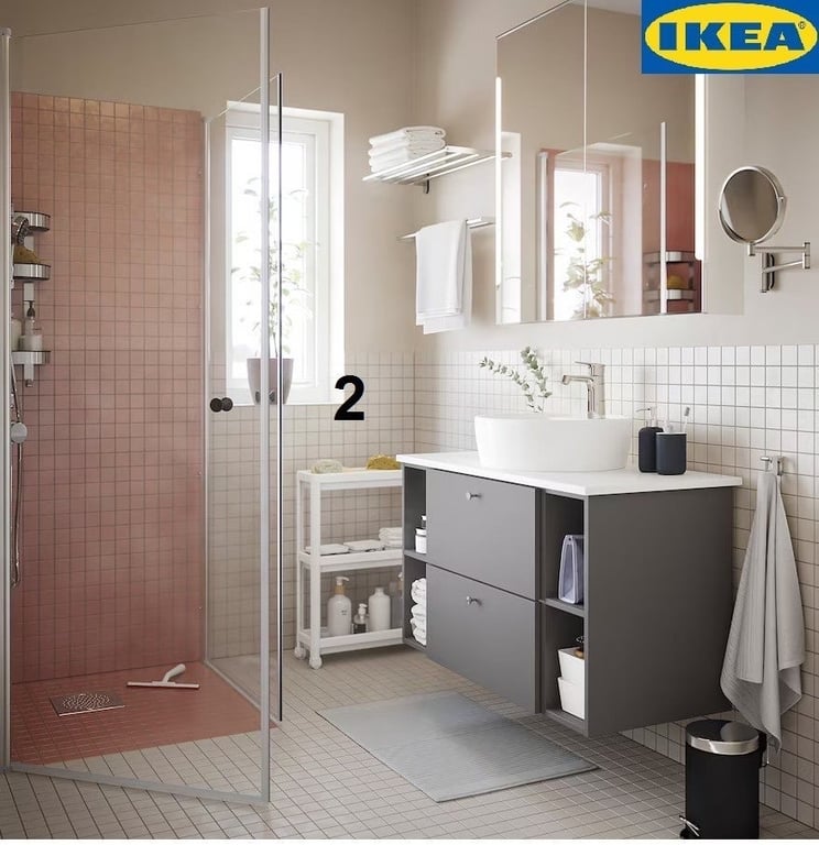 KỆ ĐỂ ĐỒ 3 TẦNG CÓ BÁNH XE ĐẨY VESKEN – HÀNG IKEA CHÍNH HÃNG