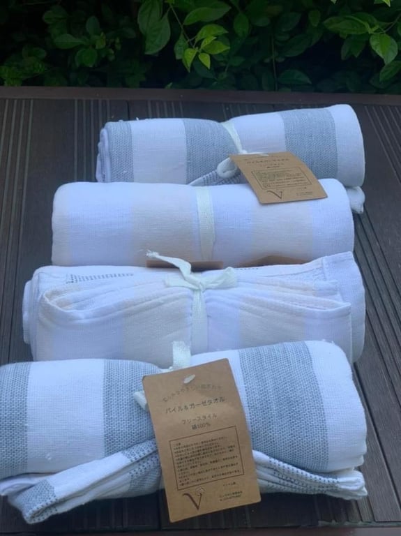 Set 2 khăn xô Organic 34 x 80cm Nhật Bản