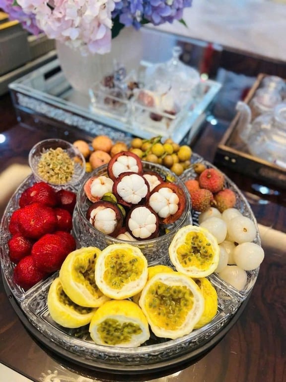 Khay pha lê tròn chia ngăn Crystal King 35cm