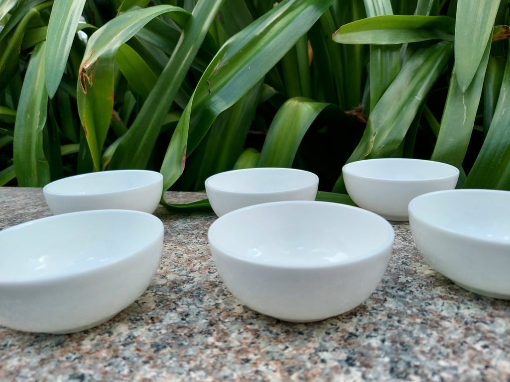 Set 10 chén chấm sứ Minh Châu logo hãng vn air