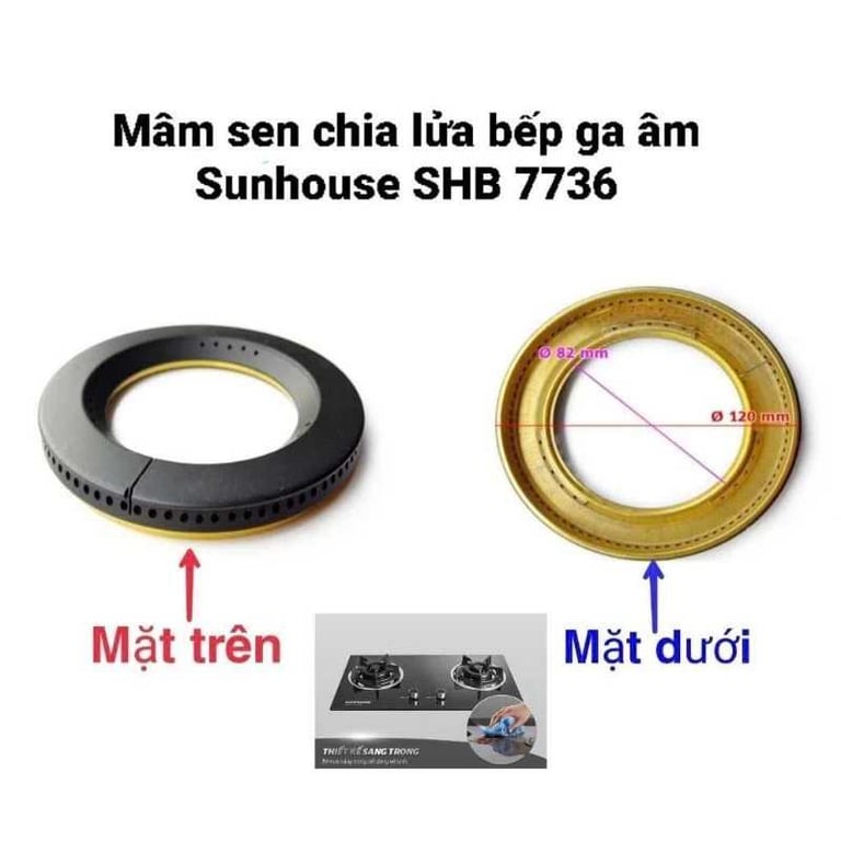 Mâm chia lửa bếp Sunhouse 7736
