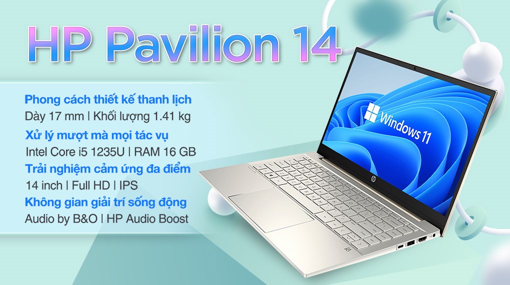 Laptop HP Pavilion 14 dv2073TU i5 1235U/16GB/512GB/Win11 (7C0P2PA)