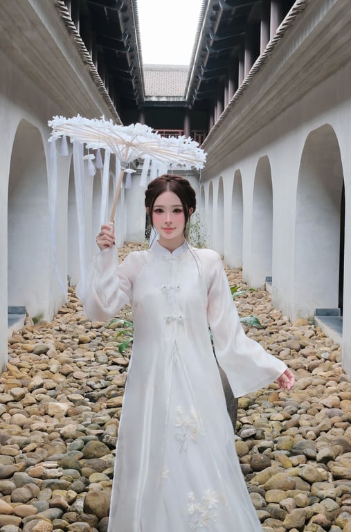 AD 6 tà lót thêu voan tơ trắng S/M