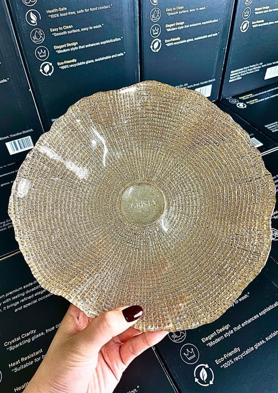 ĐĨA CHÂN BỒNG VÂN LƯỚI  CRISTA HOME 24CM CAO CẤP