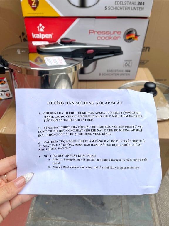 NỒI ÁP SUẤT TỪ INOX 304 KALPEN P2 DUNG TÍCH 6L