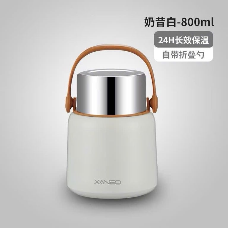 HỘP ĐỰNG THỨC ĂN GIỮ NHIỆT INOX 304 XANBO 800ML