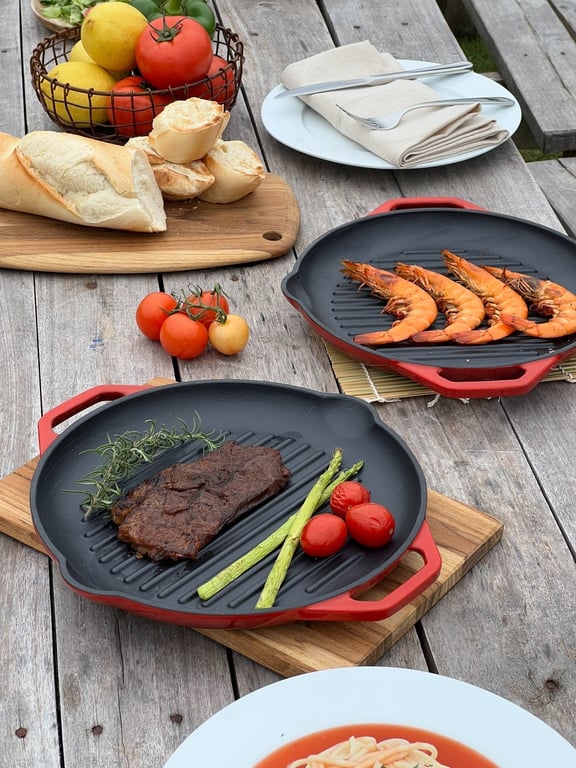 Vỉ nướng gang cao cấp Oceno 26cm