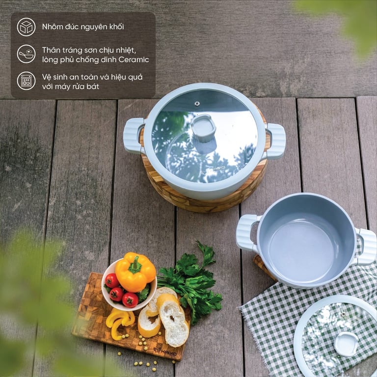 Bộ sưu tập nồi chảo đúc Ocean Waves nhà Kaiyo