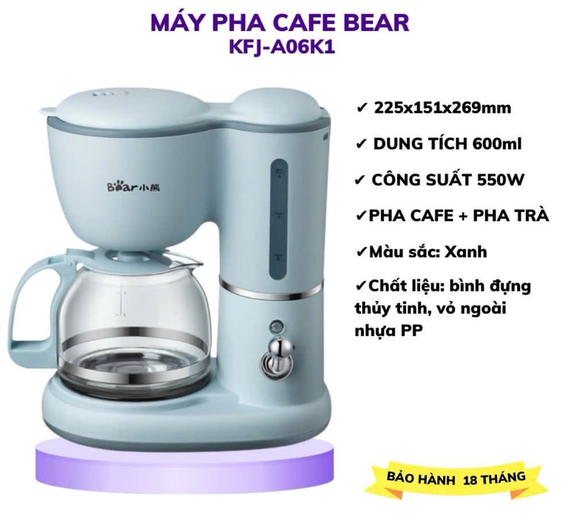 𝐌Á𝐘 𝐏𝐇𝐀 𝐂𝐎𝐅𝐅𝐄𝐄 𝐓Ự ĐỘ𝐍𝐆 𝐁𝐄𝐀𝐑 550W KFJ-A06K1