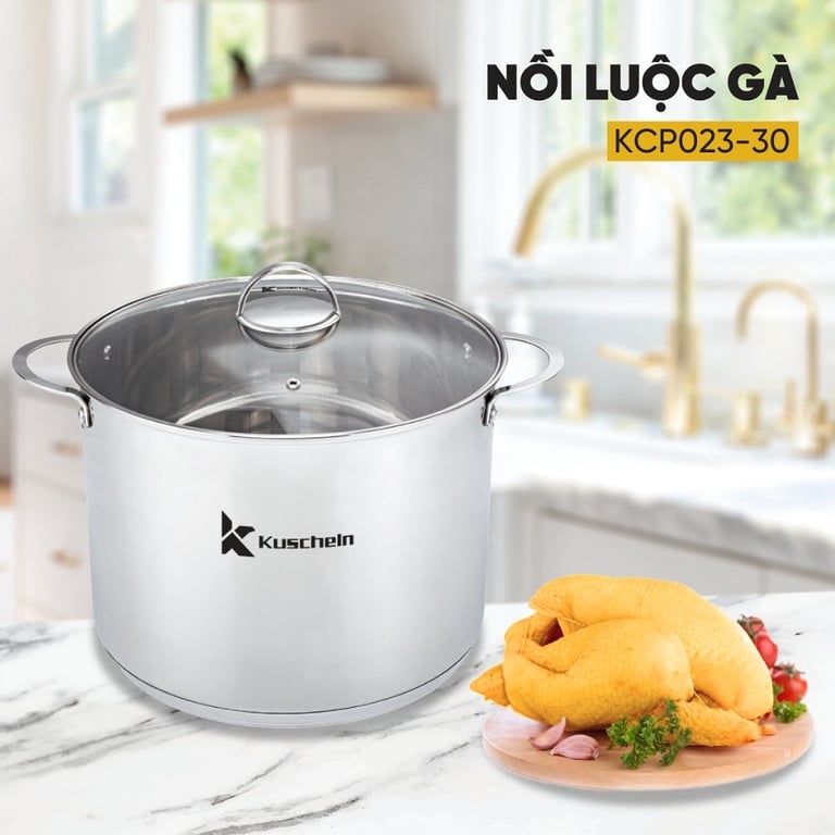 NỒI LUỘC GÀ INOX 5 ĐÁY KUSCHELN