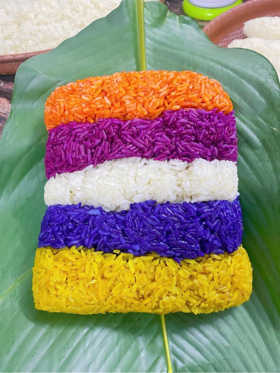 XÔI LÁ CẨM TÍM - XÔI NGŨ SẮC NẾP NƯƠNG - ĐẶC SẢN ĐIỆN BIÊN