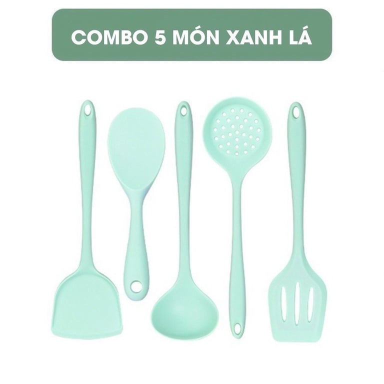 bộ 5 dụng cụ làm bếp bằng silicon xuất Hàn