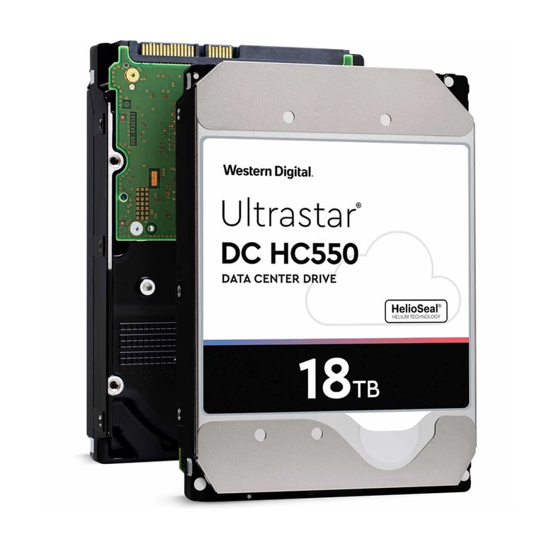 Ổ Cứng HDD WD Ultrastar 18TB HC550 3.5 inch SATA Ultra 512E SE NP3 512MB Cache 7200RPM WUH721818ALE6L4