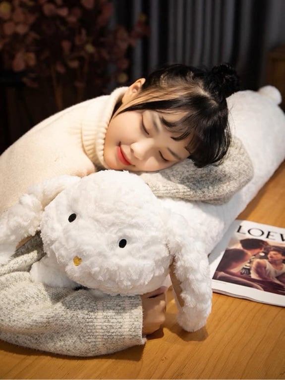 Thỏ trắng ôm bao phê 110cm