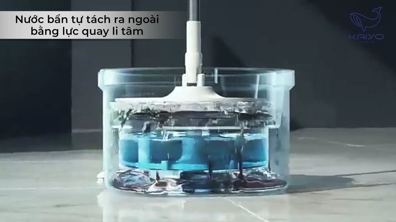 Cây lau nhà tách nước bẩn thông minh kaiyo