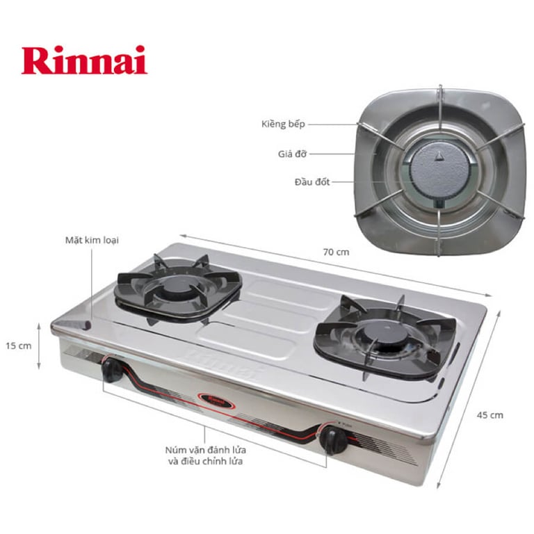 BẾP GAS RINNAI RV-370(SM)N