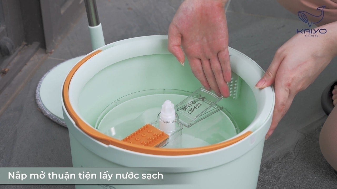 Cây lau nhà tách nước bẩn thông minh kaiyo