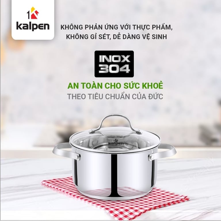 NỒI LẺ INOX KALPEN LERMAT SIZE 18CM, 20CM, 24CM