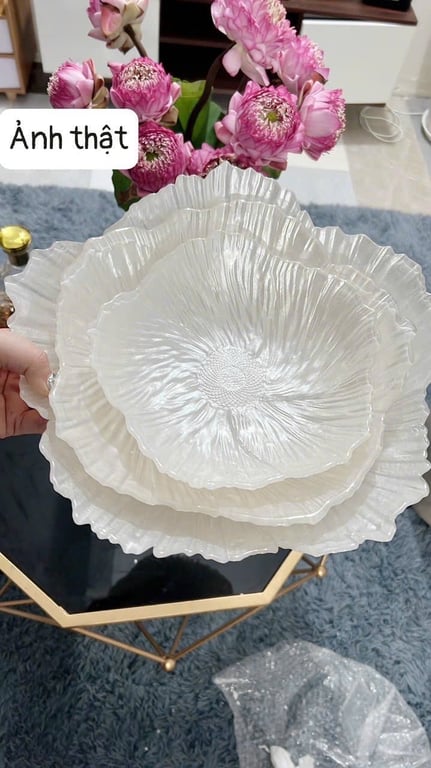 Set đĩa decor ngọc trai