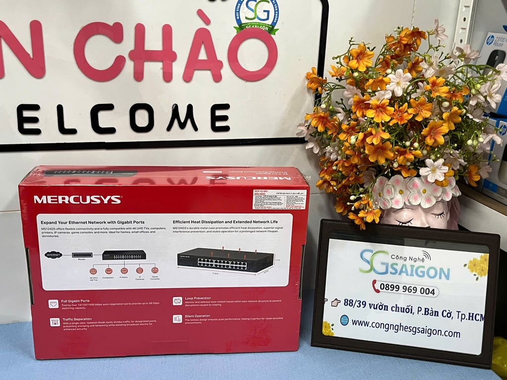 Switch Mercusys MS124GS | 24 cổng 10/100/1000 Mbps