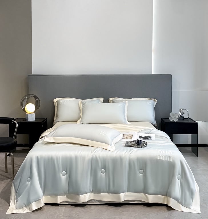 Bộ chăn ga vỏ gối 4 món phi lụa hè thu 2024 Min Min