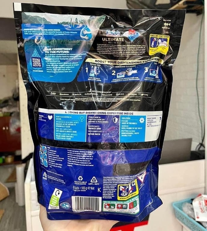 Viên rửa Finish Ultimate 70 viên (mẫu mới 2023 của Quantum )