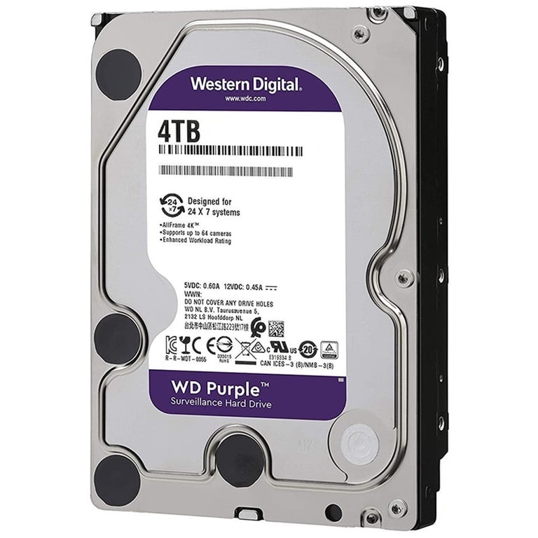 HDD Western Digital Purple HDD 4TB 256MB Cache 5400RPM WD42PURZ
