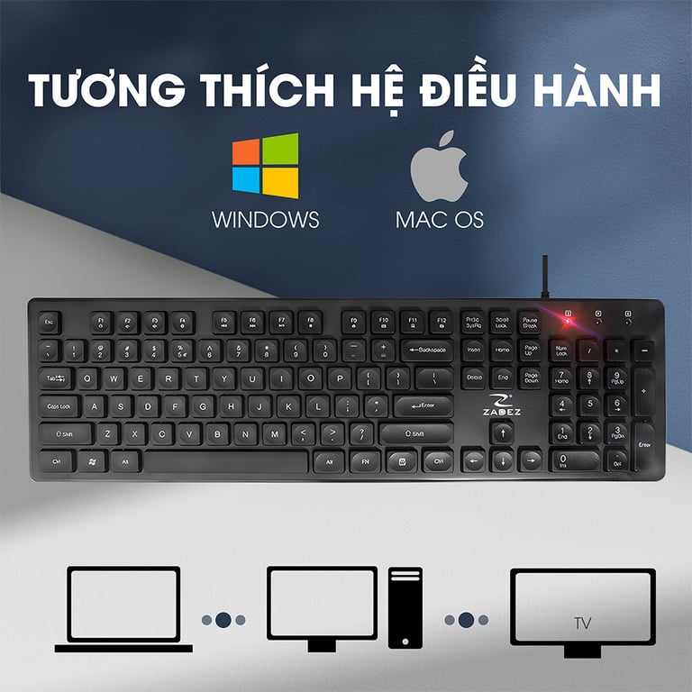 Bàn Phím Văn Phòng Có Dây Zadez ZK-121