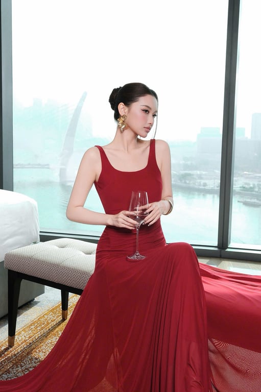 Đầm Maxi cổ U brand OBIBI