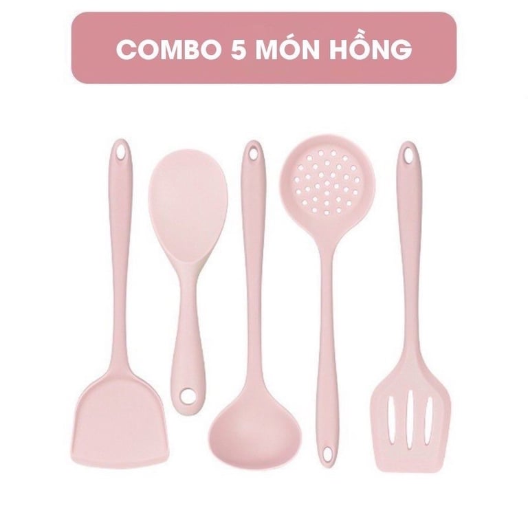 bộ 5 dụng cụ làm bếp bằng silicon xuất Hàn