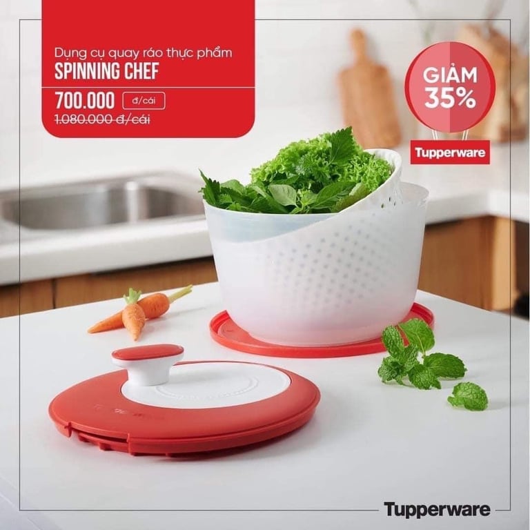 Rổ quay rau đa di năng tupper