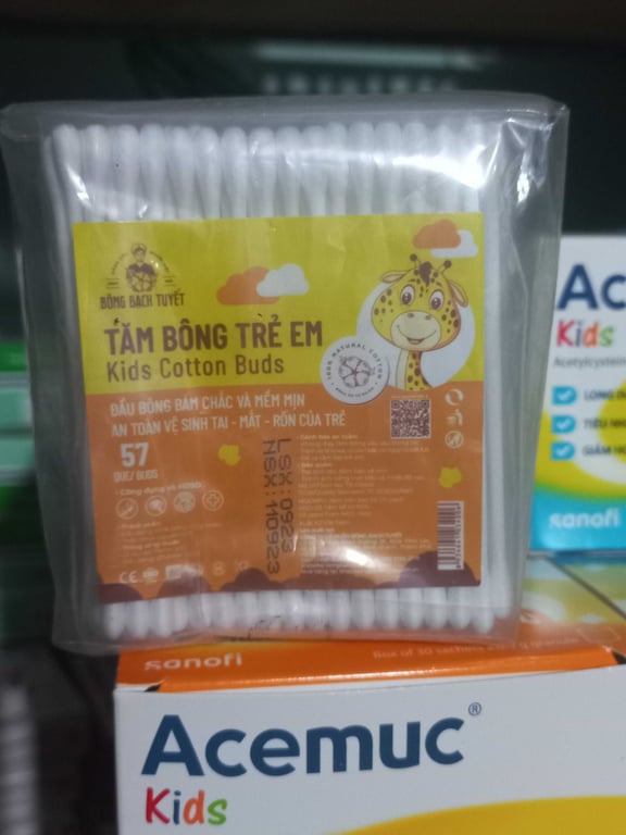 Tăm bông  bạch tuyết trẻ em gói cây nhựa