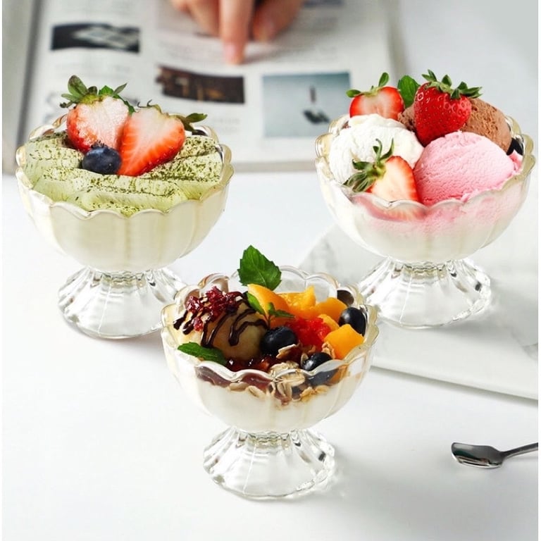 SET 6 LY KEM THUỶ TINH 120ml