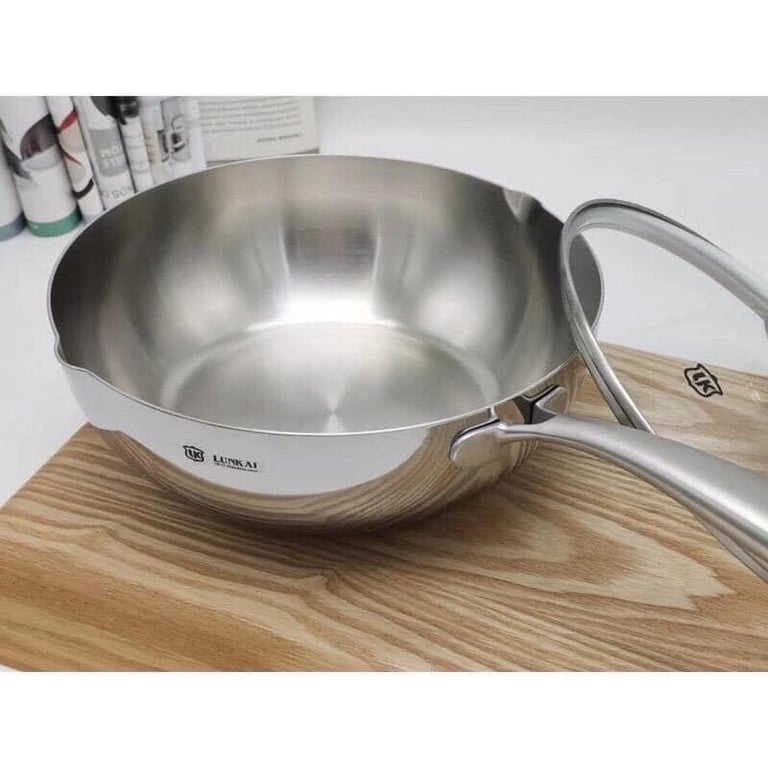 Chảo đúc liền khối inox 316 LUNKAI size 16-20-24-26