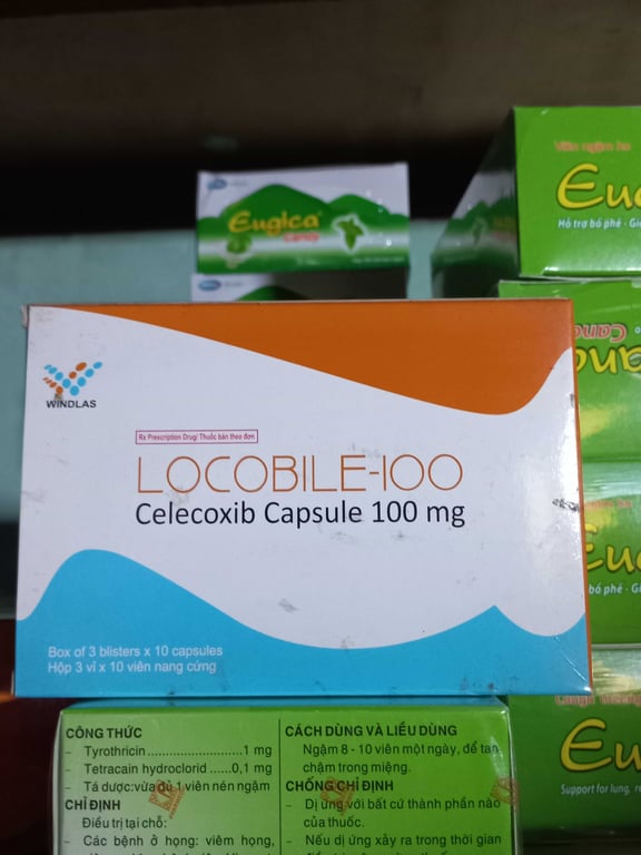 Celecoxib  100 ấn hộp 3×10 viên