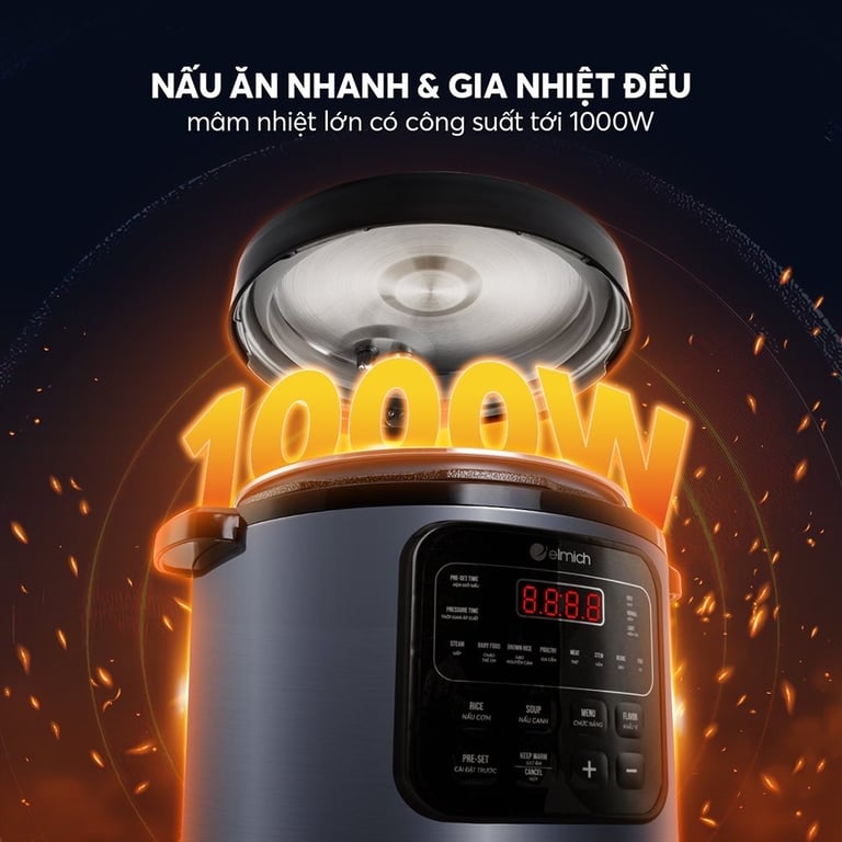 NỒI ÁP SUẤT ĐIỆN ELMICH 6L PCE-8571 🍃