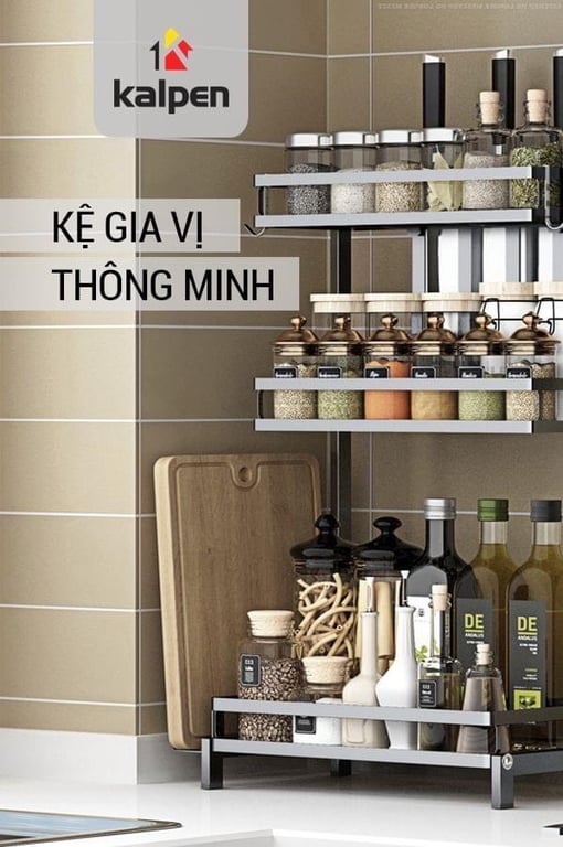 KỆ GIA VỊ NHÀ BẾP THÔNG MINH KALPEN