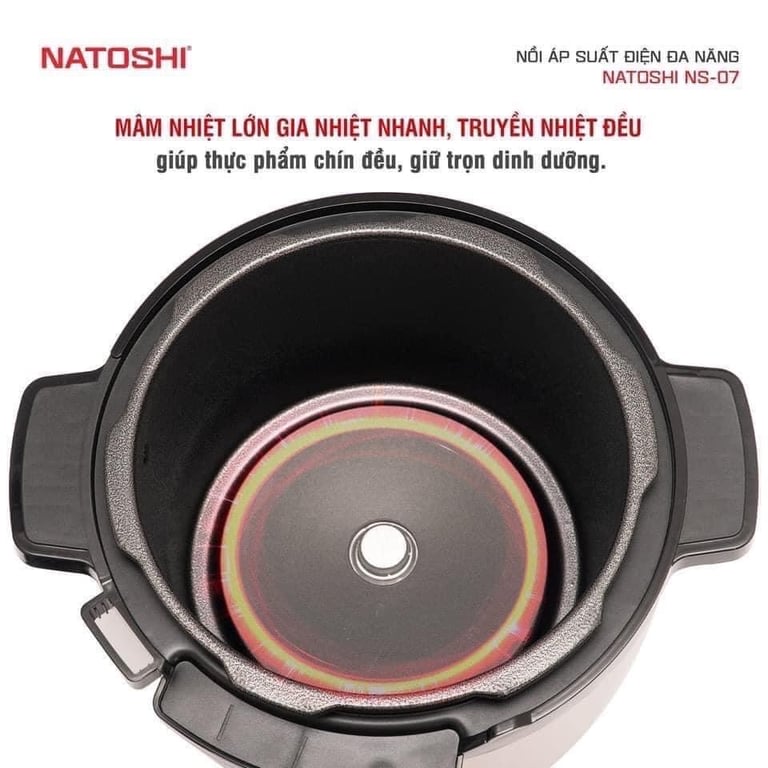 Nồi áp suất điện đa năng 6L chính hãng Natoshi NS-07