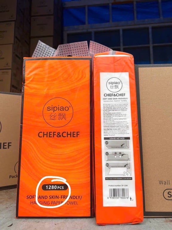 Giấy Rút Sipao Cam Thùng 4 túi