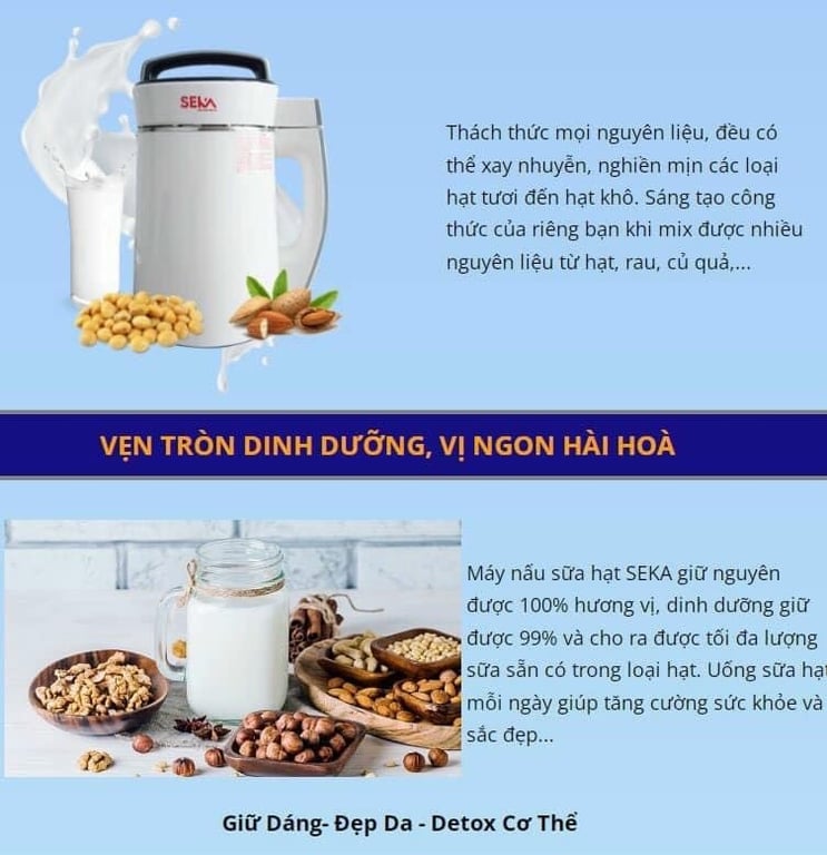 MÁY LÀM SỮA HẠT SEKA LM-D28 1.8L -