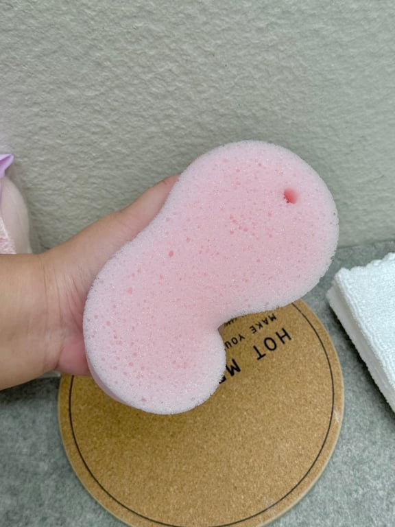 XỐP TẮM TẠO BỌT 2 LỚP CAO CẤP