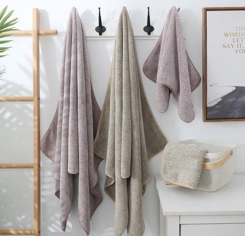 SET 2 KHĂN TẮM GỘI CAO CẤP HÃNG NỘI ĐỊA MC04