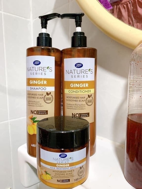 bộ dầu gội gừng gần 1000ml thái lan