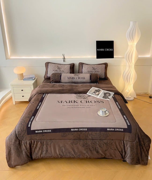Set 5 món ga gối nỉ nhung êm dịu MarkCross CHT15 💯💯