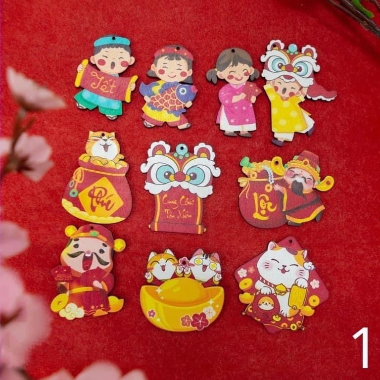 SET PHỤ KIỆN TREO TRANG TRÍ BẰNG GỖ