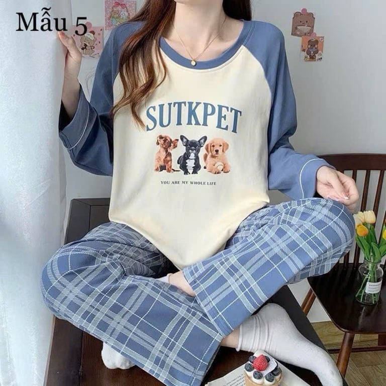 set dài tay mặc nhà