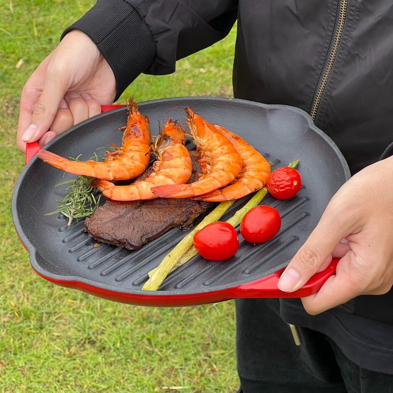 Vỉ nướng gang cao cấp Oceno 26cm