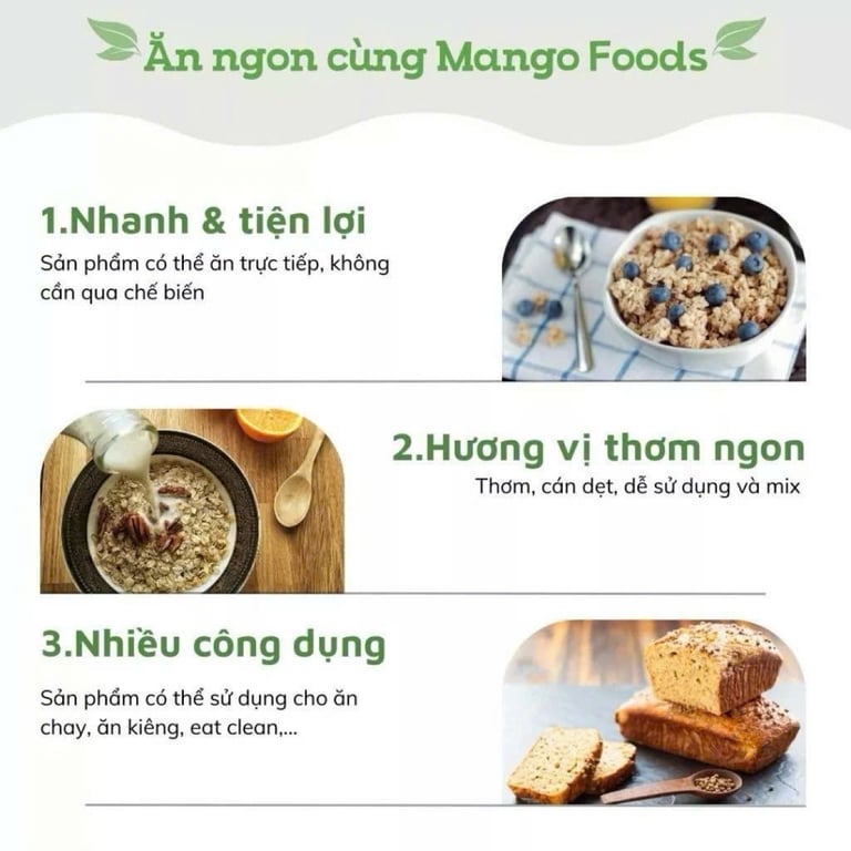 set 3 gói Yến Mạch Đức Cán Dẹp Hafer Flocken 500g