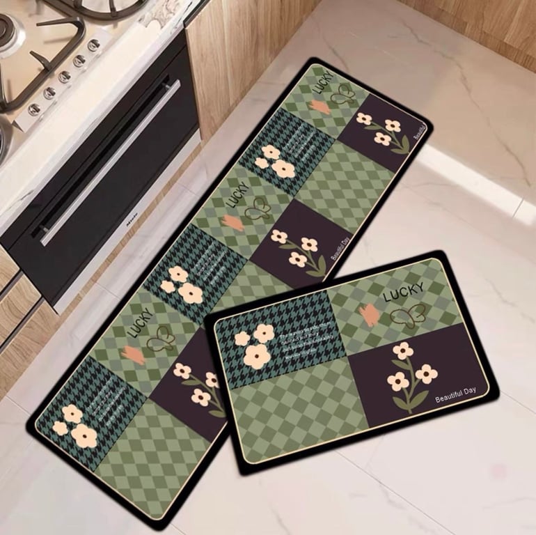 Combo 2 THẢM BẾP silicon cao cấp siêu thấm hút - chống trơn trượt MC22